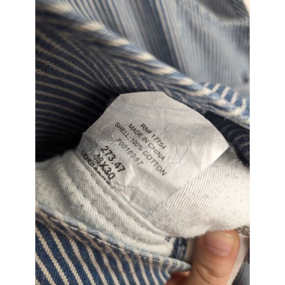 Key Imperial Men 48x30 Carpenter Bib Overall Blue Hickory Stripe Railroad Work - Picture 10 of 10